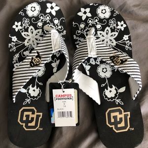 University of Colorado Boulder flip flops